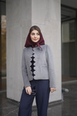 کت زنانه فوتر لبه دالبر خاکستری