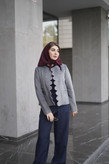 کت زنانه فوتر لبه دالبر خاکستری