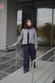 کت زنانه فوتر لبه دالبر خاکستری