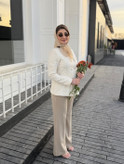شلوار زنانه ژیوار پارچه گاباردین اعلا و مغذی دوزی سایزبندی