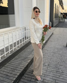 شلوار زنانه ژیوار پارچه گاباردین اعلا و مغذی دوزی سایزبندی