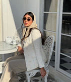 شلوار زنانه ژیوار پارچه گاباردین اعلا و مغذی دوزی سایزبندی